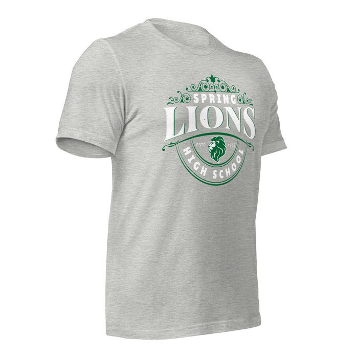 Spring High School Lions Grey Premium Unisex T-shirt 211b