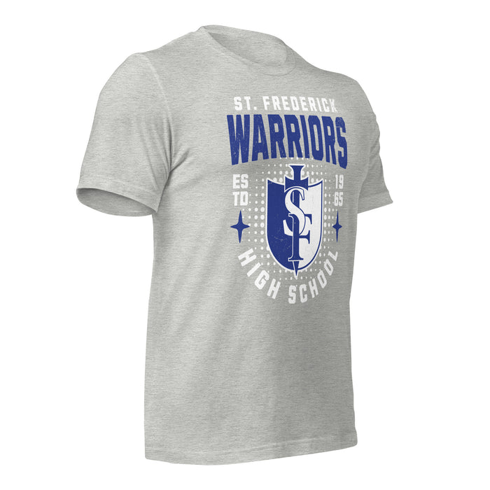 St. Frederick High School Warriors Grey Premium Unisex T-shirt 204b