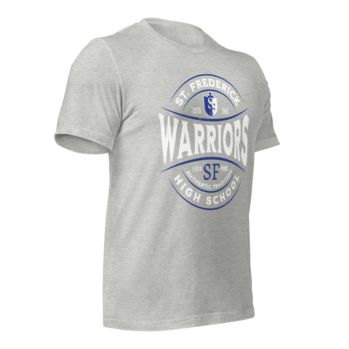 St. Frederick High School Warriors Grey Premium Unisex T-shirt 218b