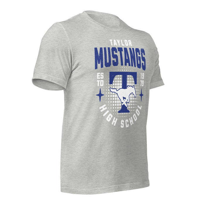 Taylor High School Mustangs Grey Premium Unisex T-shirt 204b