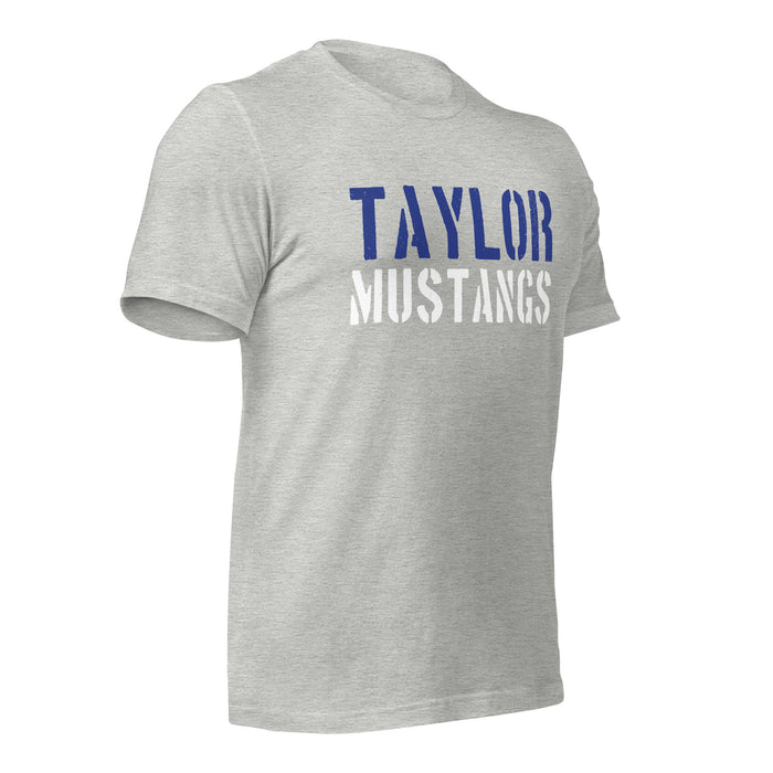 Taylor High School Mustangs Grey Premium Unisex T-shirt 017b