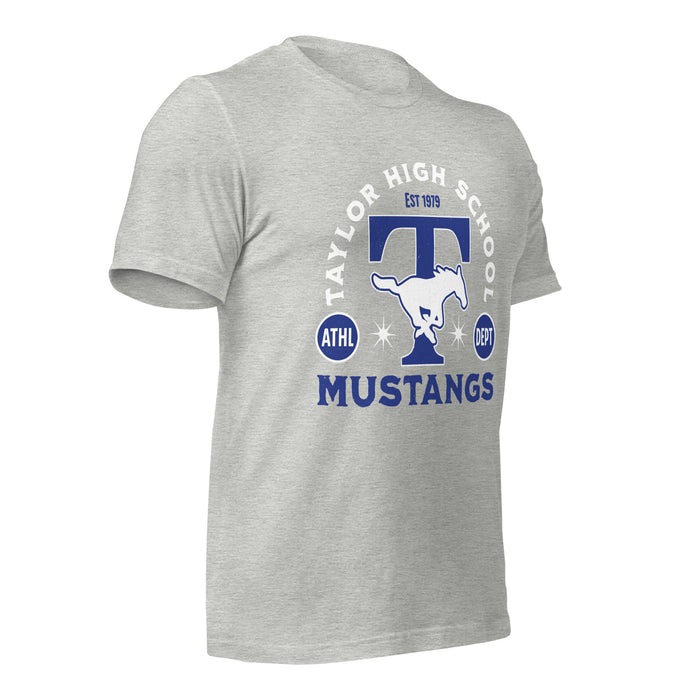 Taylor High School Mustangs Grey Premium Unisex T-shirt 208b