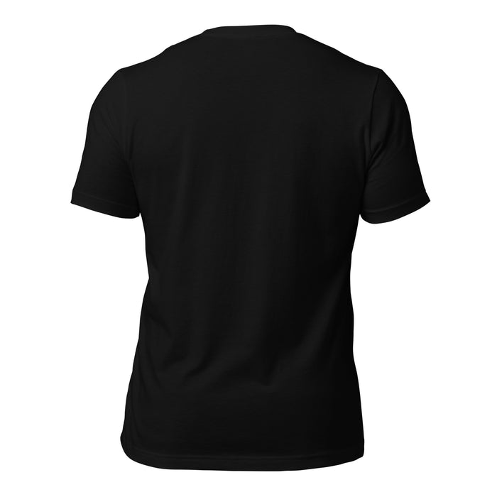 Back view of Spring High School Lions Black Premium Unisex T-shirt 210
