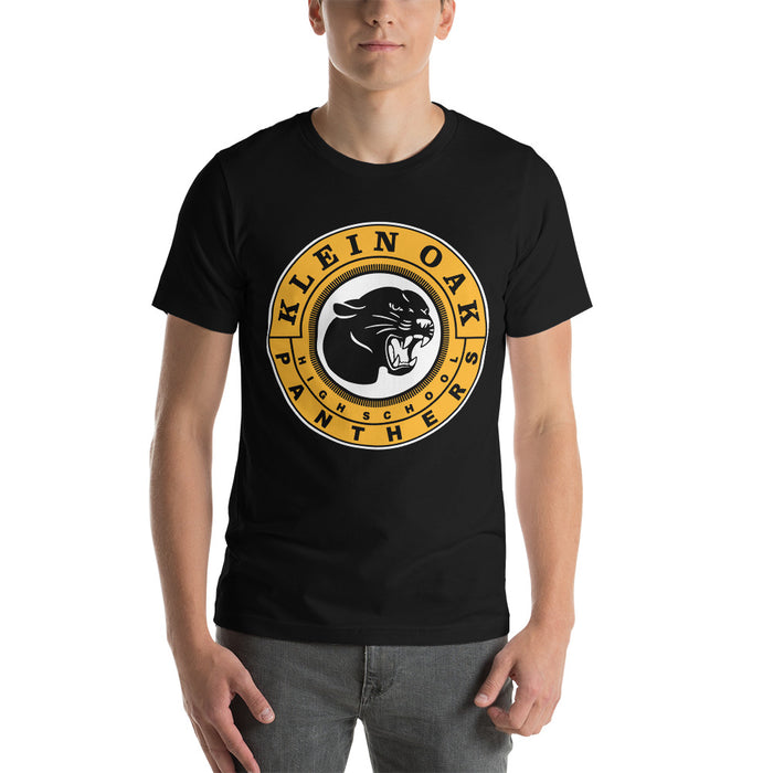 Man wearing a Klein Oak High School Panthers Premium Unisex T-shirt 02