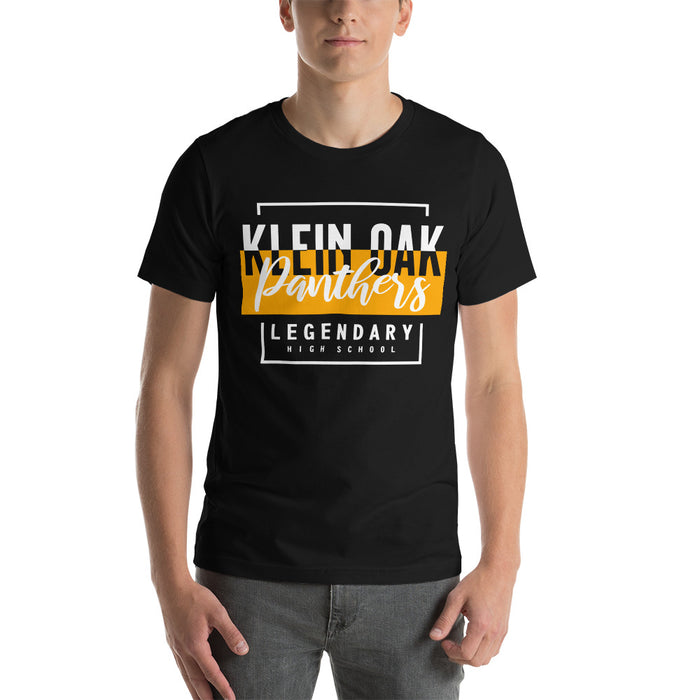 Man wearing a Klein Oak High School Panthers Premium Unisex T-shirt 05