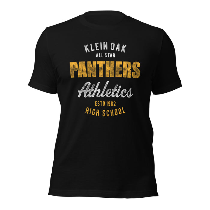 Klein Oak High School Panthers Premium Black Unisex T-shirt 34