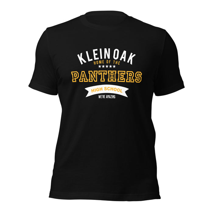 Klein Oak High School Panthers Premium Black Unisex T-shirt 96