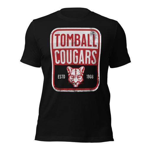 Tomball High School Cougars Premium Black Unisex T-shirt 01