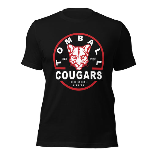 Tomball High School Cougars Premium Black Unisex T-shirt 04