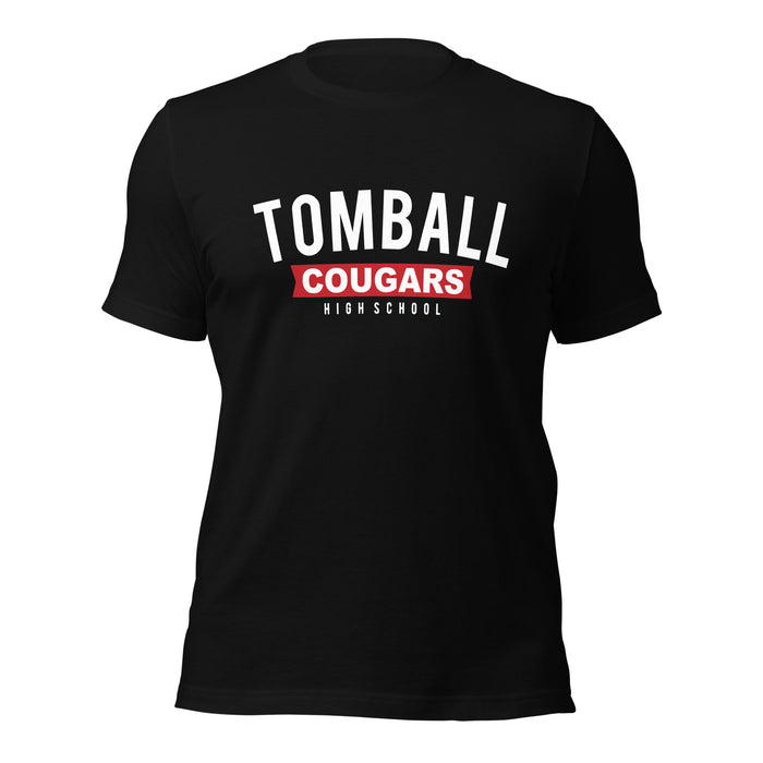 Tomball High School Cougars Premium Black Unisex T-shirt 21