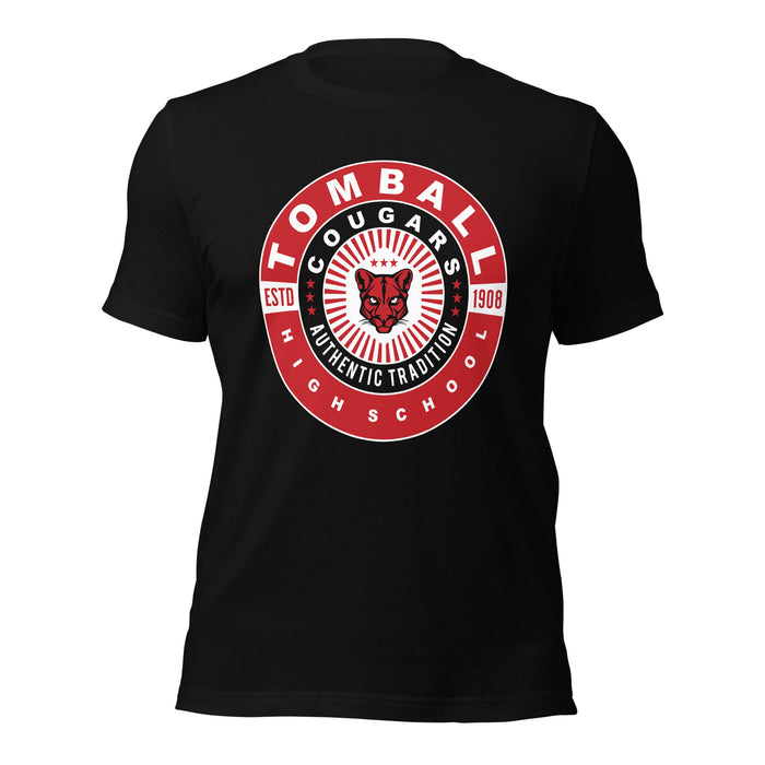 Tomball High School Cougars Premium Black Unisex T-shirt 30