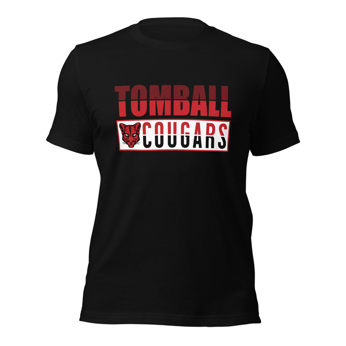 Tomball High School Cougars Premium Black Unisex T-shirt 31