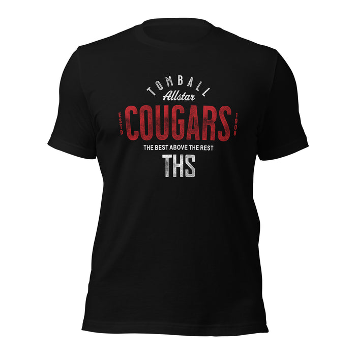 Tomball High School Cougars Premium Black Unisex T-shirt 40