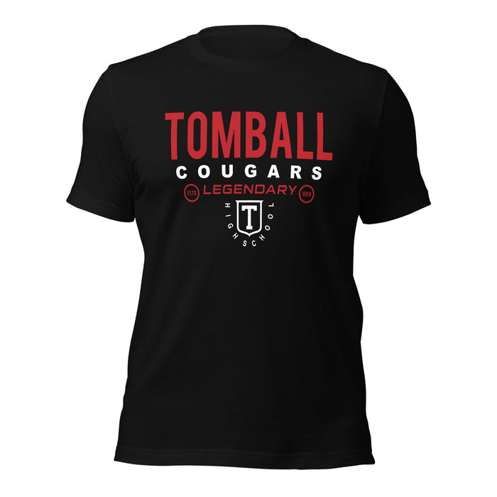 Tomball High School Cougars Premium Black Unisex T-shirt 03