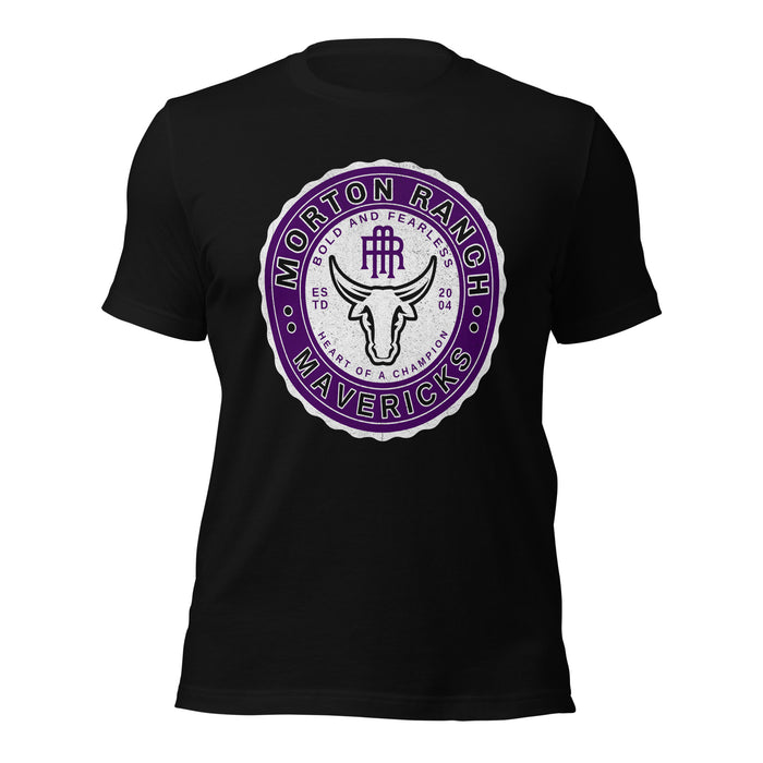 Morton Ranch High School Mavericks Premium Black Unisex T-shirt 204