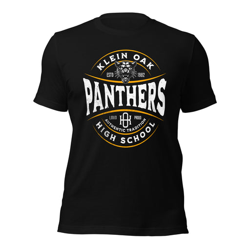 Klein Oak High School Panthers Premium Black Unisex T-shirt 203