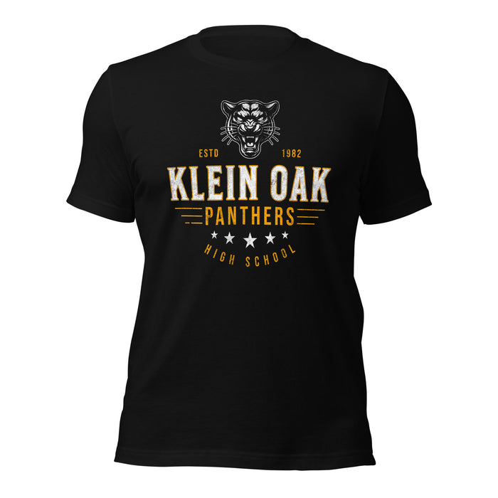 Klein Oak High School Panthers Premium Black Unisex T-shirt 204