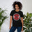 Woman wearing Coppell High School Cowboys Black Premium Unisex T-shirt 203