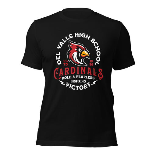 Del Valle High School Cardinals Black Premium Unisex T-shirt 206