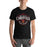 Man wearing Del Valle High School Cardinals Black Premium Unisex T-shirt 211