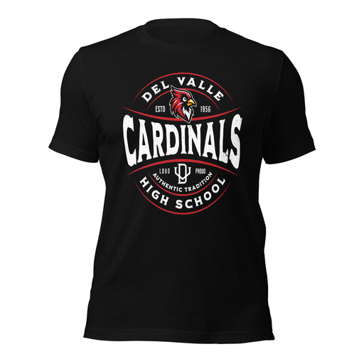 Del Valle High School Cardinals Black Premium Unisex T-shirt 218