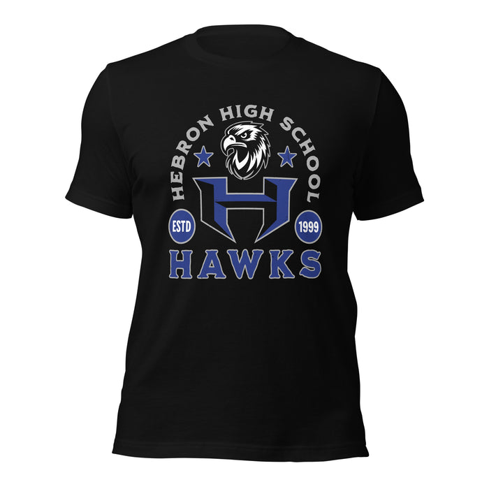 Hebron High School Hawks Black Premium Unisex T-shirt 208