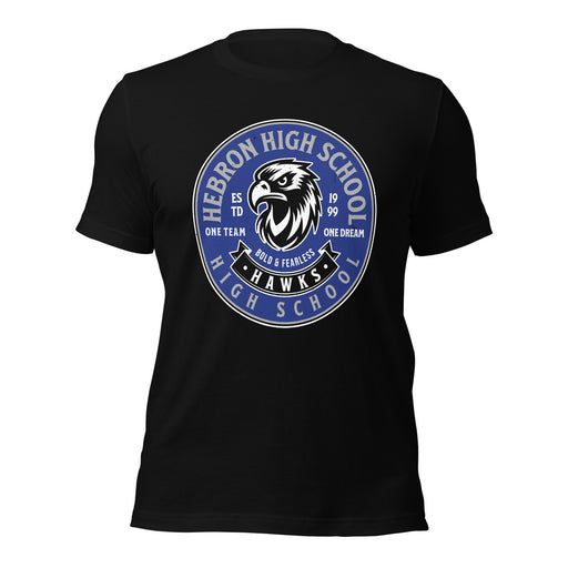 Hebron High School Hawks Black Premium Unisex T-shirt 215