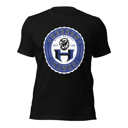 Hebron High School Hawks Black Premium Unisex T-shirt 216