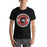 Man wearing Langham Creek High School Lobos Black Premium Unisex T-shirt 203