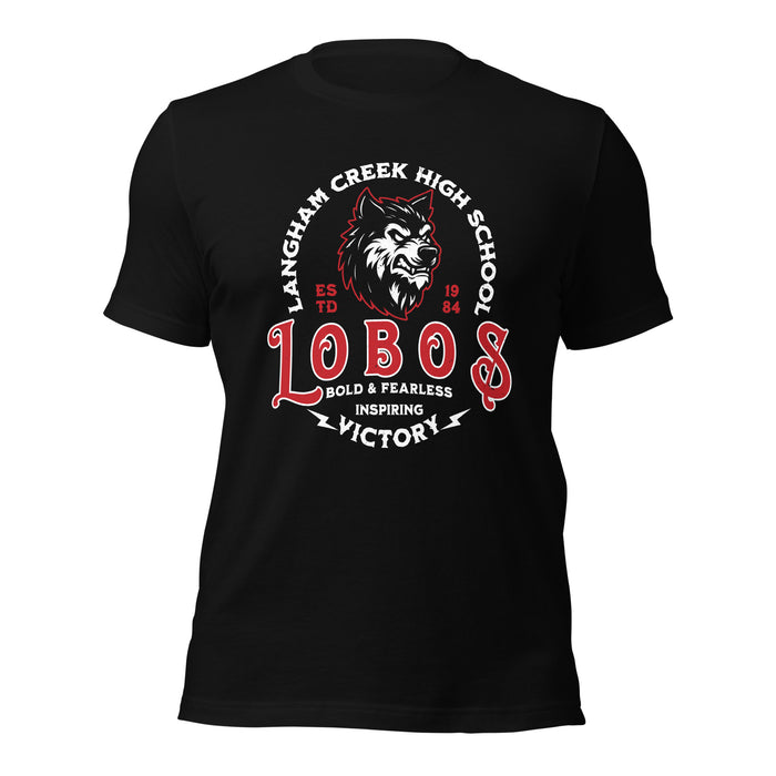 Langham Creek High School Lobos Black Premium Unisex T-shirt 206