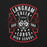 Close-up view of Langham Creek High School Lobos Black Premium Unisex T-shirt 207