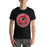 Man wearing Langham Creek High School Lobos Black Premium Unisex T-shirt 215