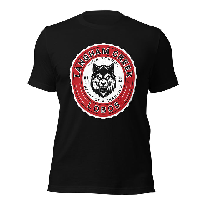 Langham Creek High School Lobos Black Premium Unisex T-shirt 216