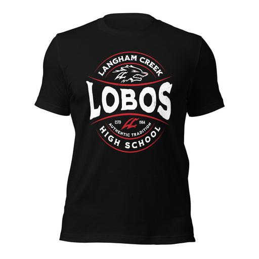 Langham Creek High School Lobos Black Premium Unisex T-shirt 218