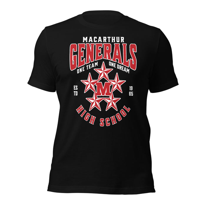 MacArthur High School Generals Black Premium Unisex T-shirt 213