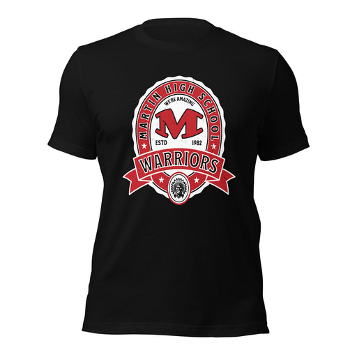 Martin High School Warriors Black Premium Unisex T-shirt 212