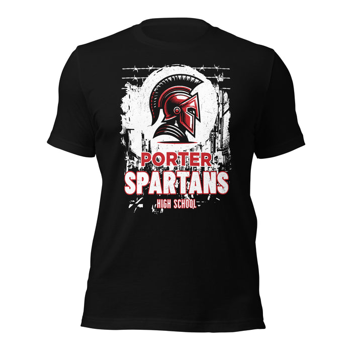 Porter High School Spartans Black Premium Unisex T-shirt 202