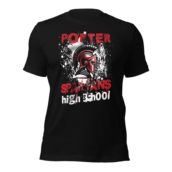 Porter High School Spartans Black Premium Unisex T-shirt 205