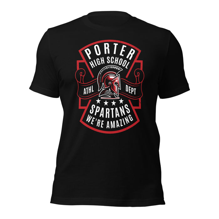 Porter High School Spartans Black Premium Unisex T-shirt 207