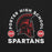 Close-up view of Porter High School Spartans Black Premium Unisex T-shirt 208