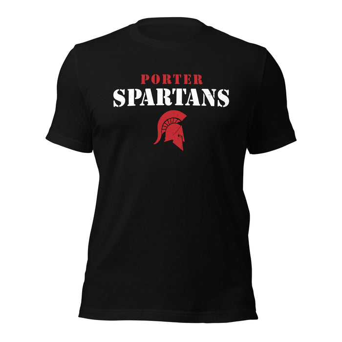 Porter High School Spartans Black Premium Unisex T-shirt 222