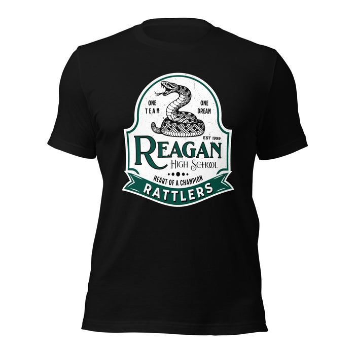 Reagan High School Rattlers Black Premium Unisex T-shirt 219