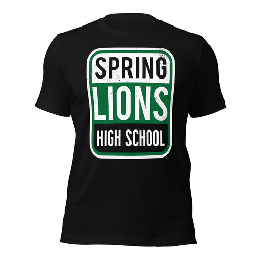 Spring High School Lions Black Premium Unisex T-shirt 001