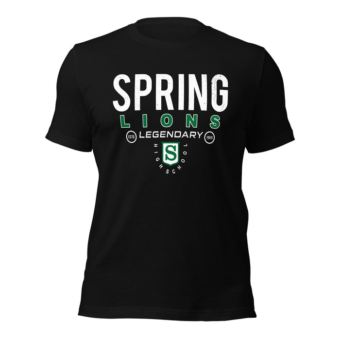 Spring High School Lions Black Premium Unisex T-shirt 003