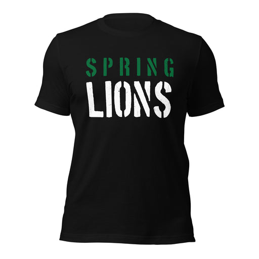 Spring High School Lions Black Premium Unisex T-shirt 017