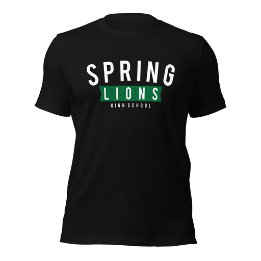 Spring High School Lions Black Premium Unisex T-shirt 021