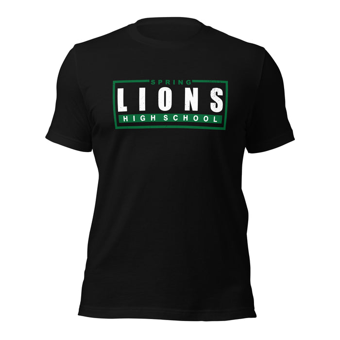 Spring High School Lions Black Premium Unisex T-shirt 049