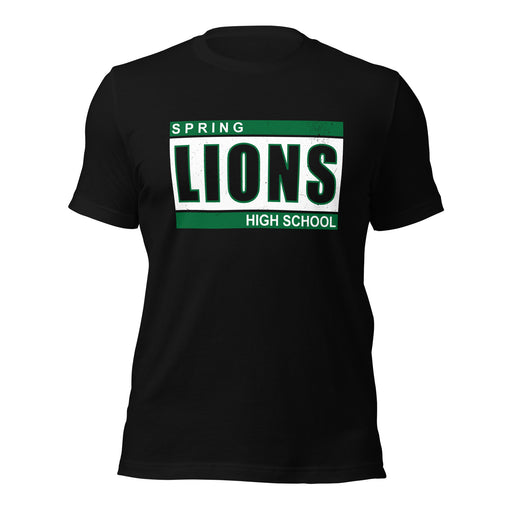 Spring High School Lions Black Premium Unisex T-shirt 098