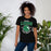 Woman wearing Spring High School Lions Black Premium Unisex T-shirt 204