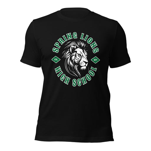 Spring High School Lions Black Premium Unisex T-shirt 205